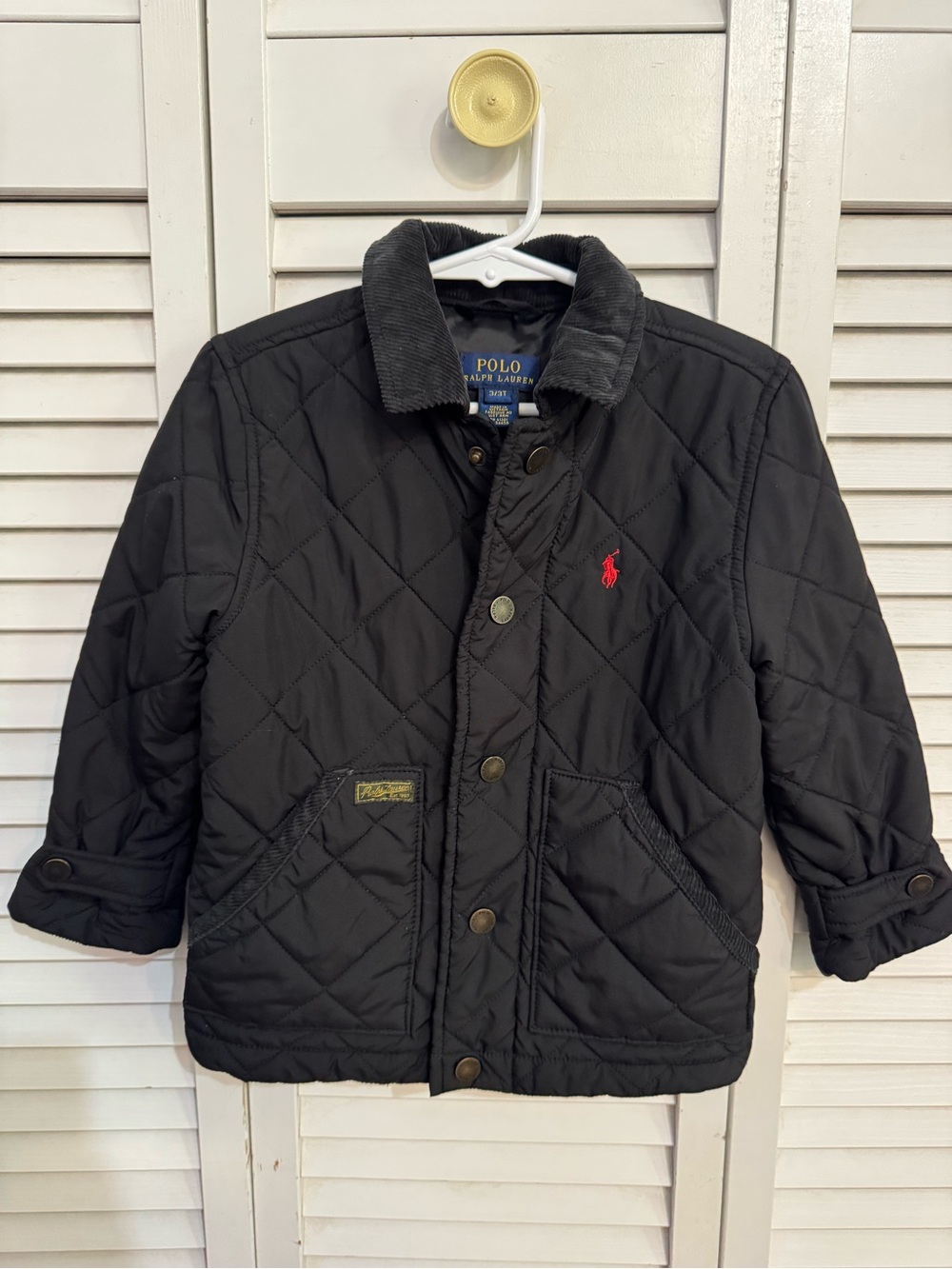 Boys 3T Polo by Ralph Lauren Kids Quilted Black Jacket